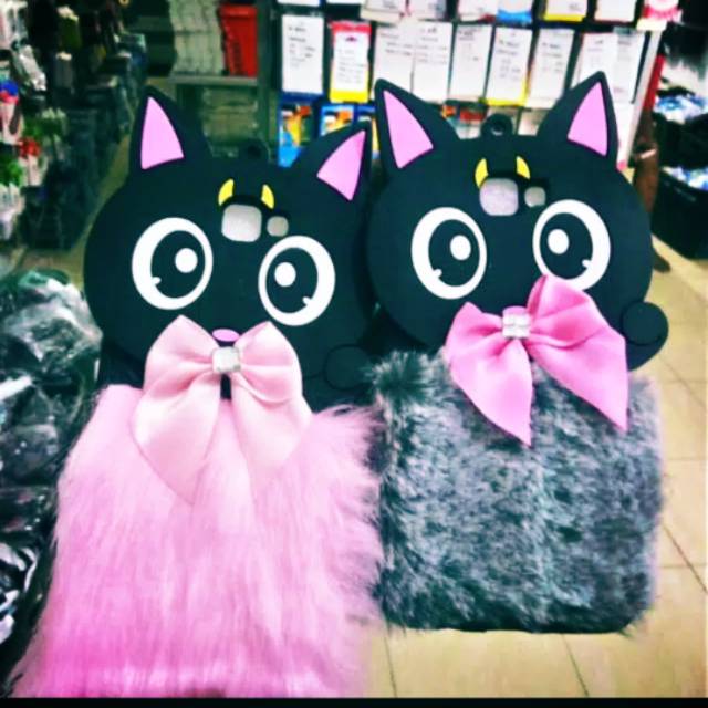 Boneka Bulu Softcase Oppo A39 A57 Case Kucing Mimi Cat Bulu Silikon 3D Case 3Dimensi