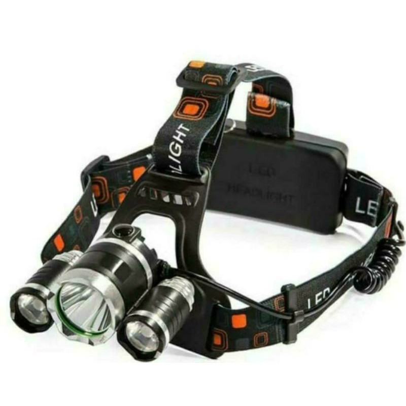 XM-L T6 Senter Kepala 3 Lampu LED New Brand Headlamp XML