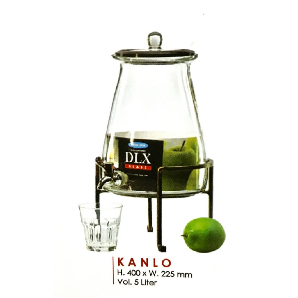 Dispenser /Galon kaca Kanlo 5liter/seal
