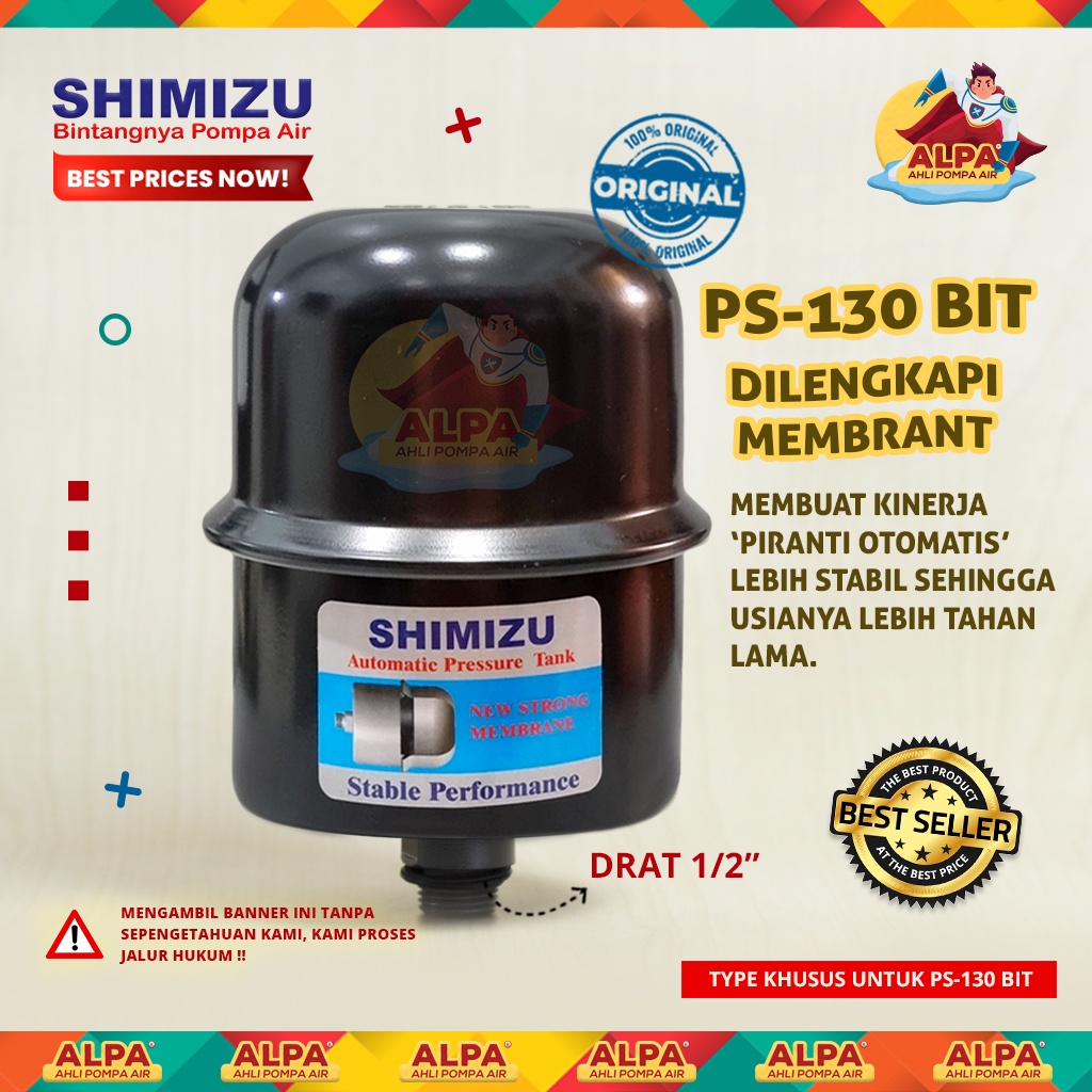 Tabung / Tangki Pompa Air SHIMIZU PS-130 BIT (ORIGINAL)