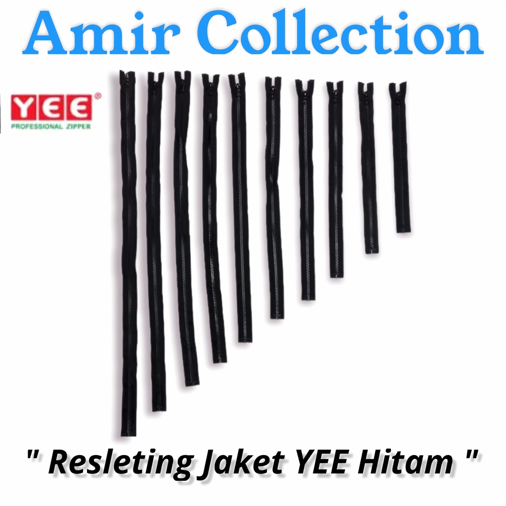 [ LUSIN ] Resleting Jaket YEE HITAM