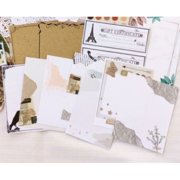 Ephemera Aesthetic Journal Kit - Set Journal Kit Tema Ephemera