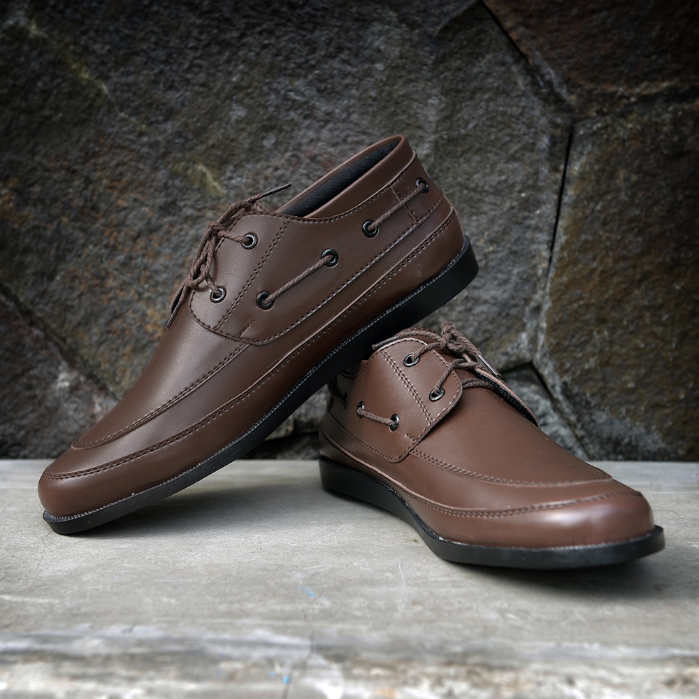 SepatuFormal Pantofel pria Resmi Formal Hitam Coklat Kuliah Kondangan Kerja PNS Guru slip on pria sepatu formal casual pria kasual kulit pu sintetik