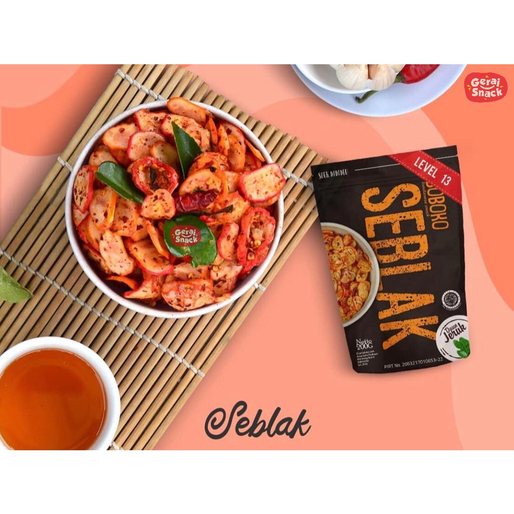 Seblak Kering Bantat Boboko Pedas Daun Jeruk Level 13 (125g) - Level 20 (200g)