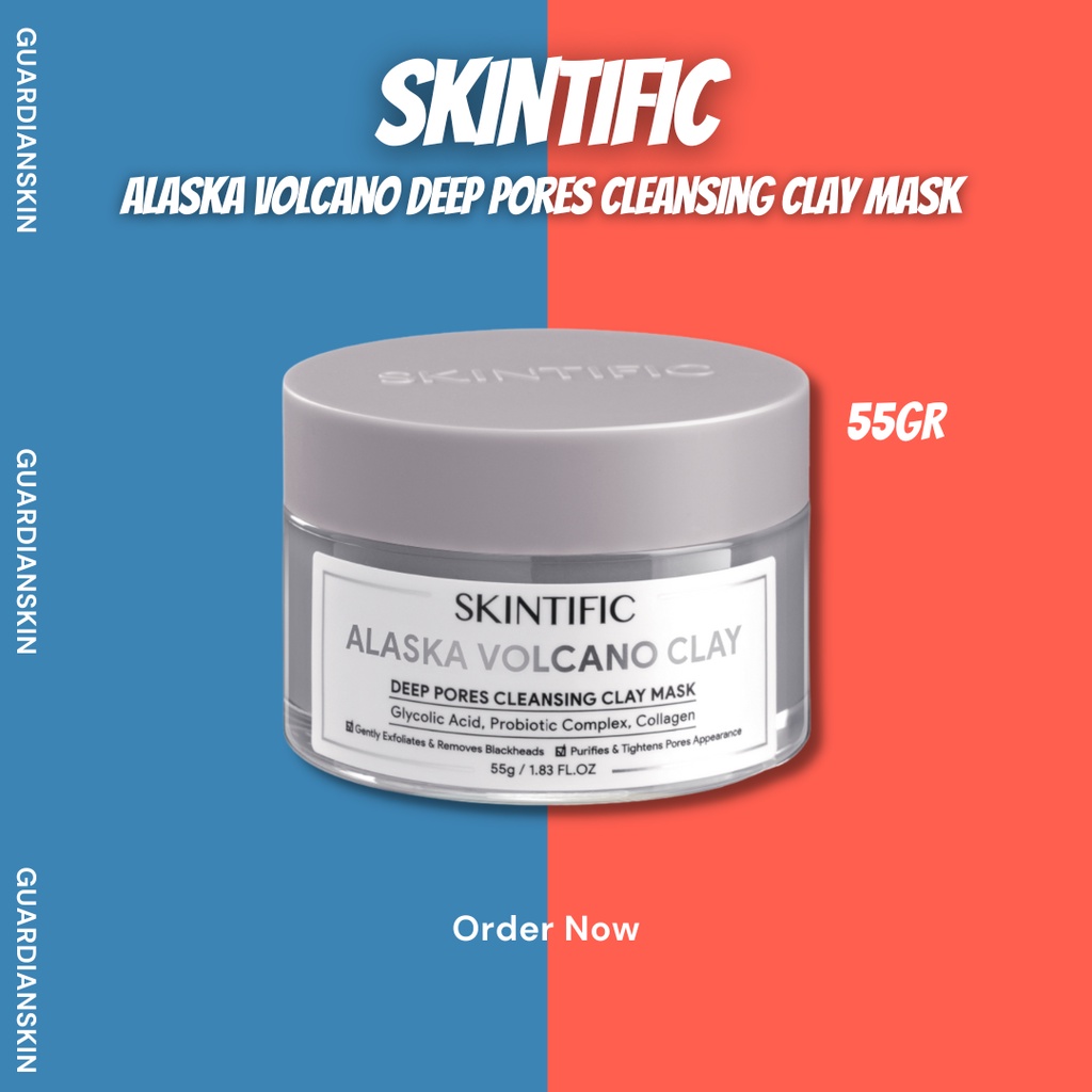 Skintific Alaska Volcano Deep Pores Cleansing Clay Mask 55gr (BPOM)