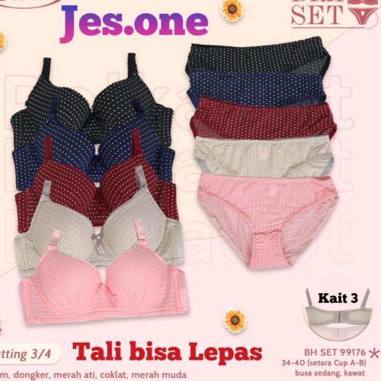 Harga Bersahabat.. Sorex 99176 Bra Set Berkawat Busa Sedang Cup B Kait 3