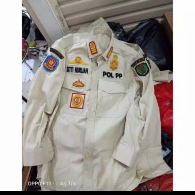 baju satpol pp pdh crem HEMAT