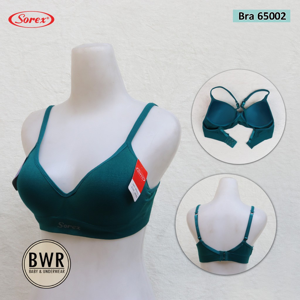 BH Sorex 65002 Sport KAWAT / Bra Busa Cup Sedang Kait 2 Warna Polos | Bwr