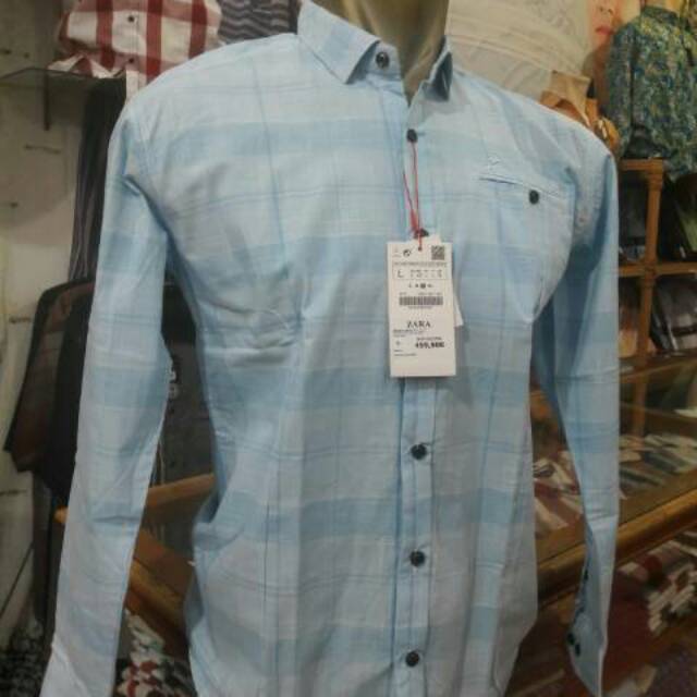 Kemeja Motif Zara Man Slim Fit