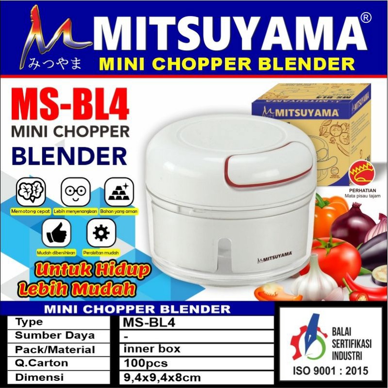 hand chopper blender MITSUYAMA BL 4 - chopper tangan portable