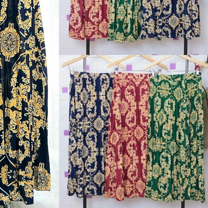 ♩ Rok plisket panjang Corak/Motif Rok panjang/muslim/Mayung/Payung Terbaru ☂