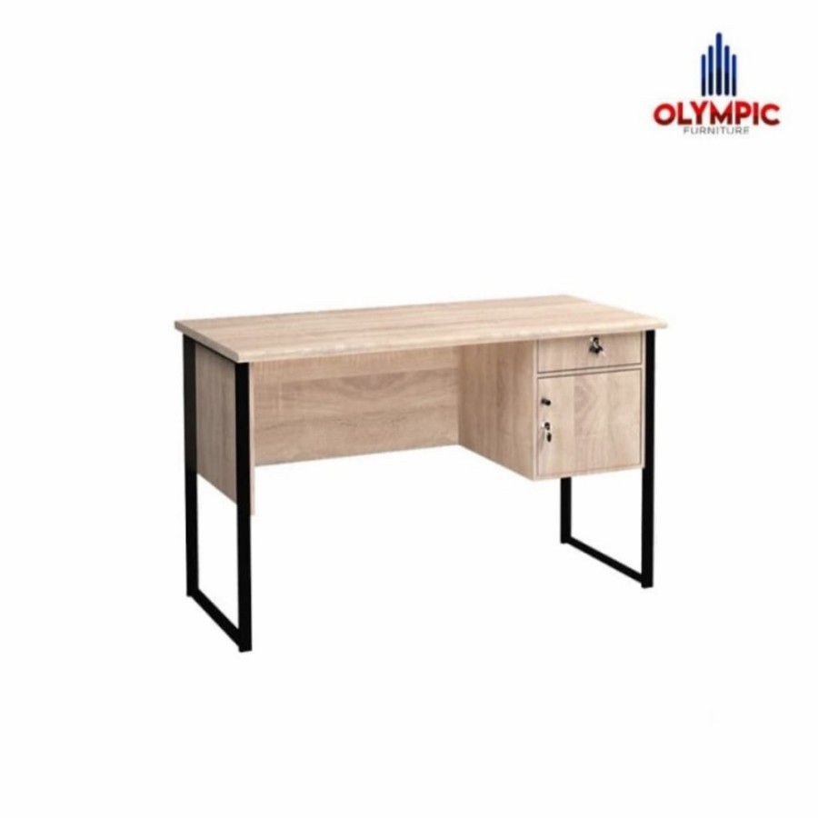 Olympic Meja kantor ½ Biro kaki besi meja kerja office table