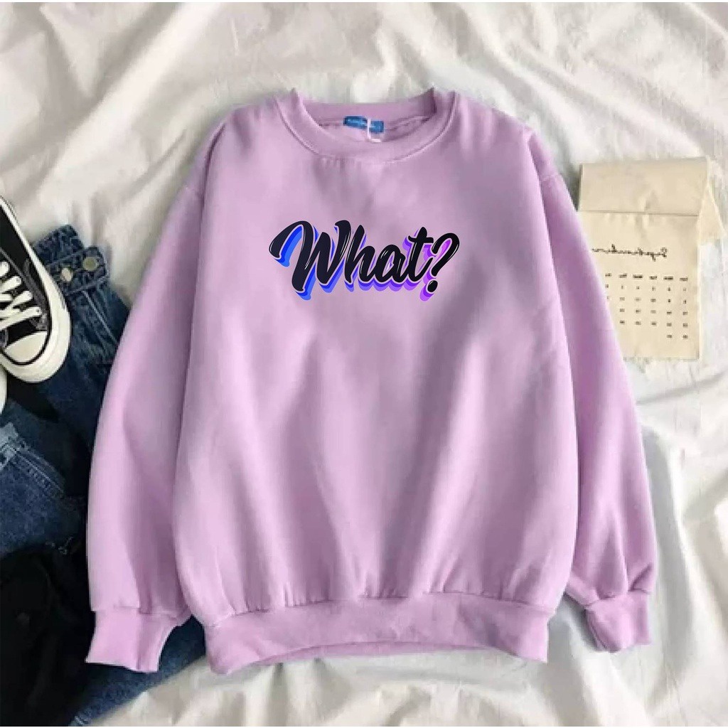 GSC - Sweater Wanita WHAT / Sweater Wanita Kekinian