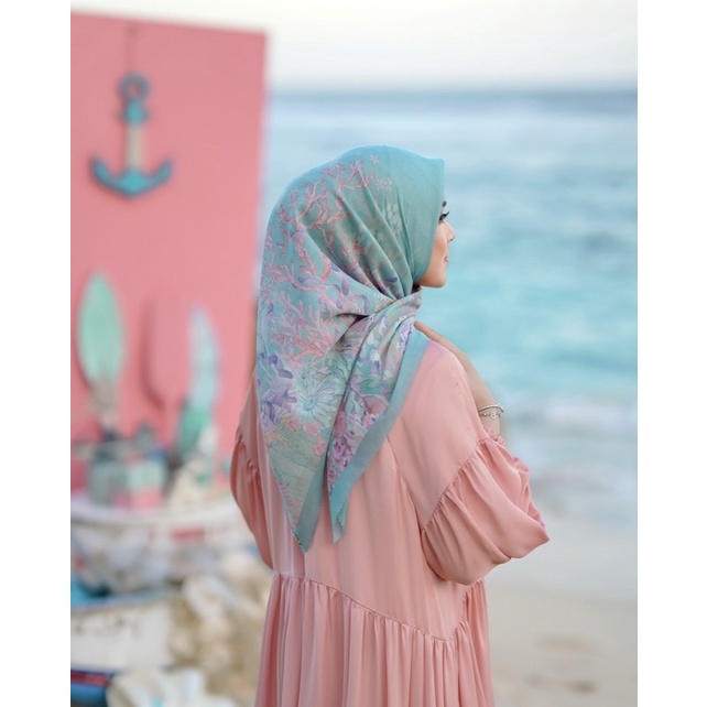 Hijab Satin Buttonscarves the little mermaid series