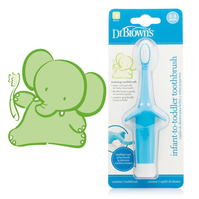Dr. Brown's Infant To Toddler Toothbrush (Ready Pilihan Warna)