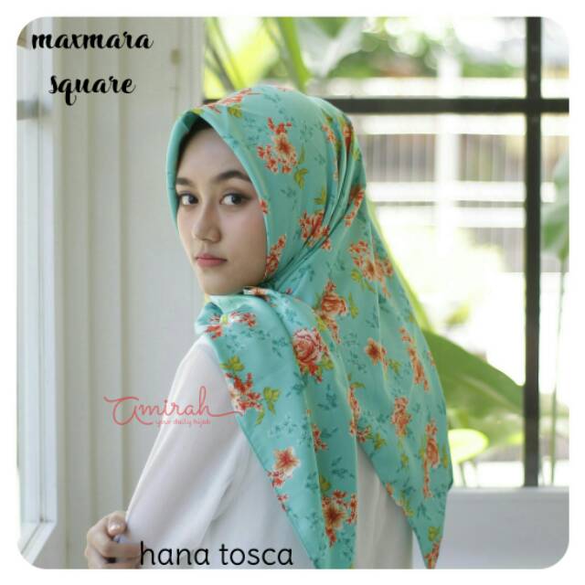 Segiempat maxmara hana / maxmara square / jilbab maxmara murah / hijab maxmara