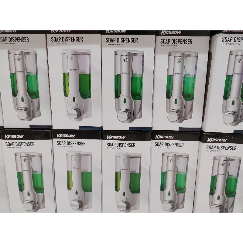 KRISBOW SOAP DISPENSER 380 ML SINGLE DAN DOUBLE / DISPENSER SABUN/ TEMPAT HANDSOAP/ HANDSOAP DINDING