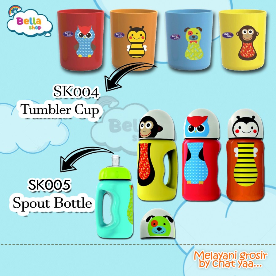 Baby Safe Bottle Silicone Spout Tumbler Cup Botol Cangkir Minum Anak