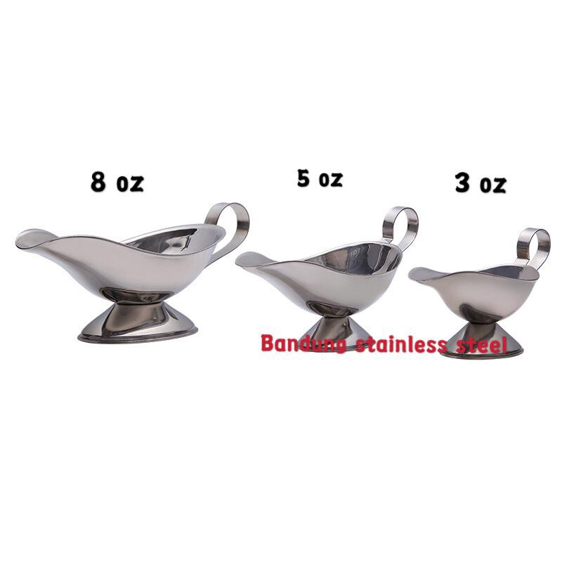 Sauce boat 8oz Tempat saos kecap sauce dish stainless steel
