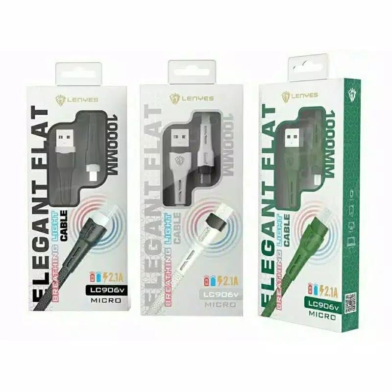 Kabel Data LENYES Micro USB Type C iPh LC-906V Anti Putus Universal Sync Fast Charging LC-906