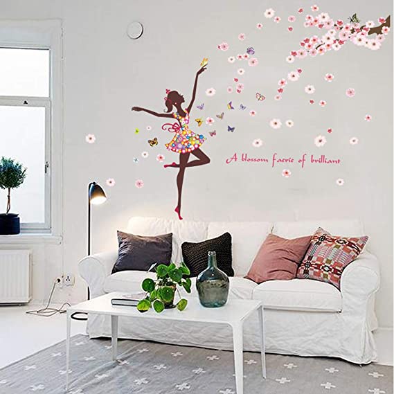 METH HM92005 BRILLIANT FAIRY BALET DANCE TARI 60X90 WALLSTICKER STIKER DINDING WALLPAPER