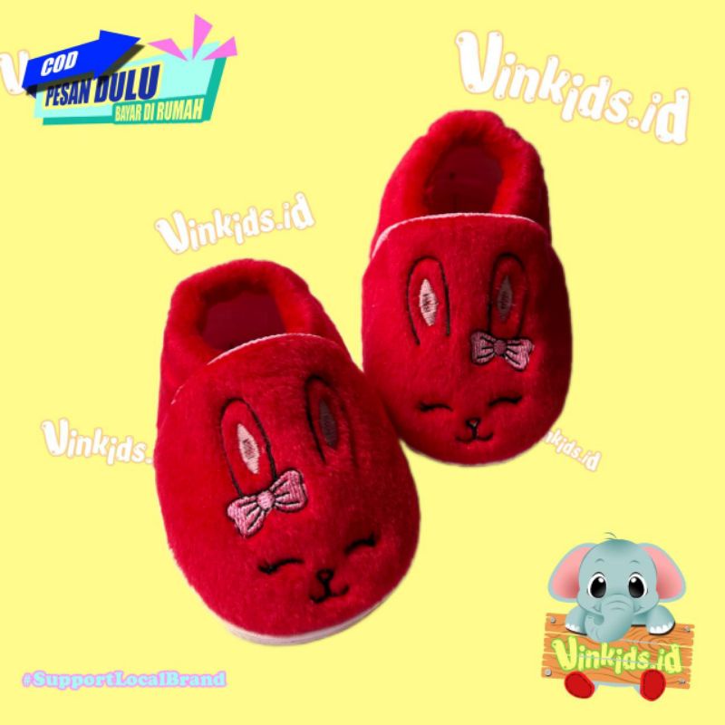 Sepatu Bayi Laki Laki Perempuan 0 12 Bulan Karakter Kartun Lucu Rabbit Merah / Prewalker