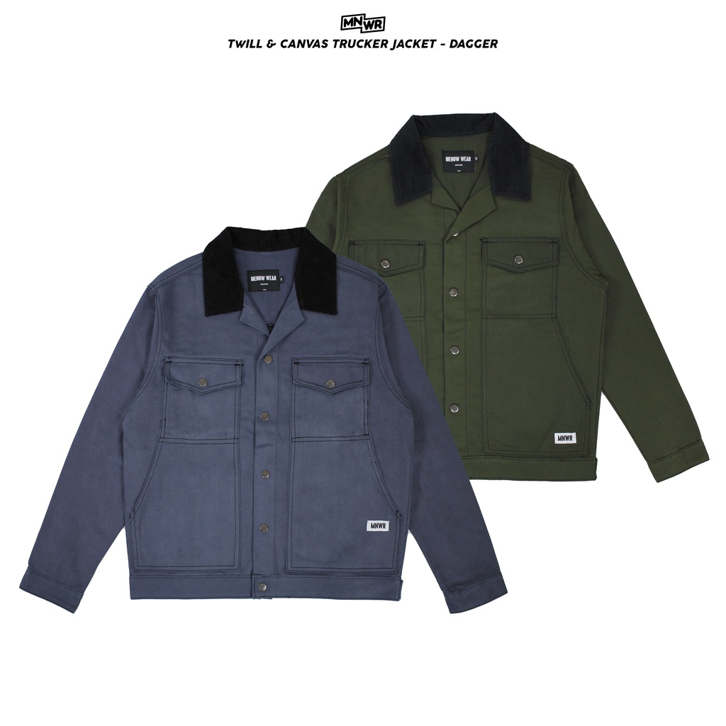 MNWR TWILL & CANVAS TRUCKER JACKET DAGGER / UNISEX JAKET