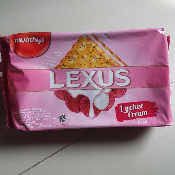 

Munchys LEXUS biskuit cream ROSE LYCHEE CREAM 190gr