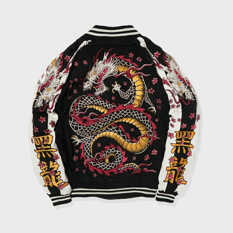 Sukajan Jacket Memphis Kuro Ryujin