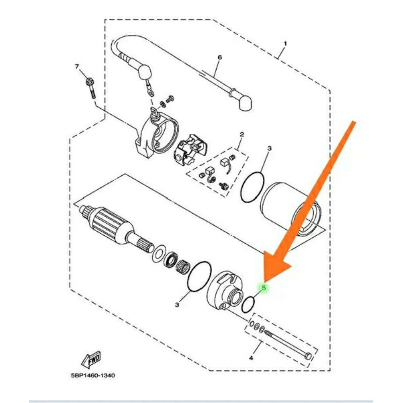 KARET ORING O RING DINAMO STATER STATR SCORPIO ORIGINAL YGP 93210-25711