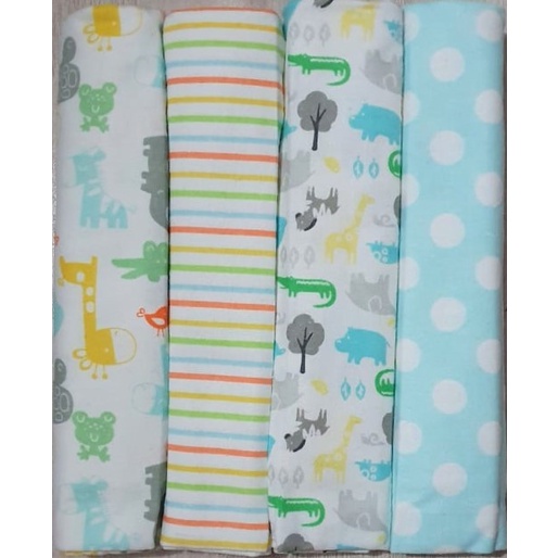 Selimut Dewasa PILIH MOTIF.. Bedong Bayi / Selimut Bayi 4in1 Flanel - Animal Polka(T9X2) TERMURAH Se