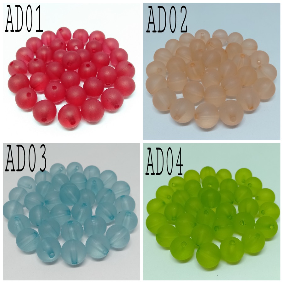 MANIK BULAT FROSTED / MANIK BULAT / MANIK AKRILIK BULAT / MANIK DOF BULAT / MOTE AC DOF BULAT 14MM