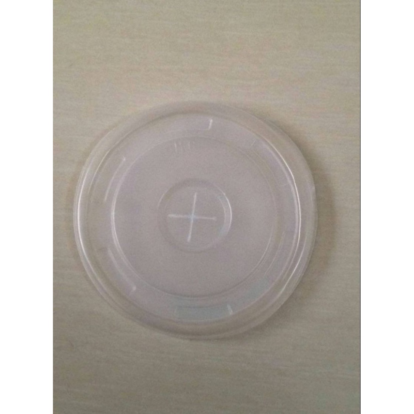 Lid/ Tutup plastik bening uk. 6,5 oz (isi 50 pcs) / Tutup Gelas Bening / Tutup Gelas Plastik Bening
