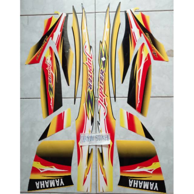 Striping jupiter z 2004 kuning hitam