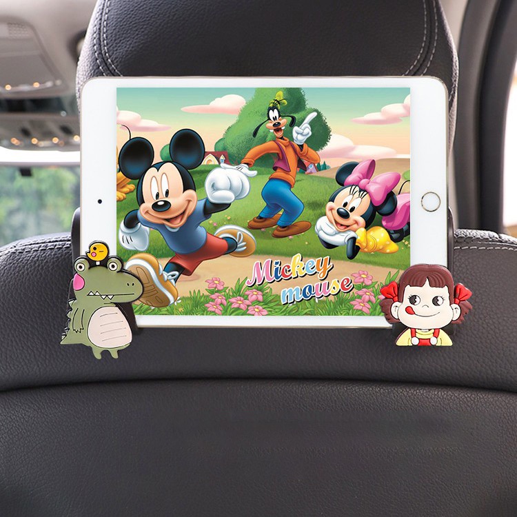 Kait Penggantung Taskantong Belanjaan Model Kartun Mickey Mouse Untuk Sandaran Kepala Jok Mobil