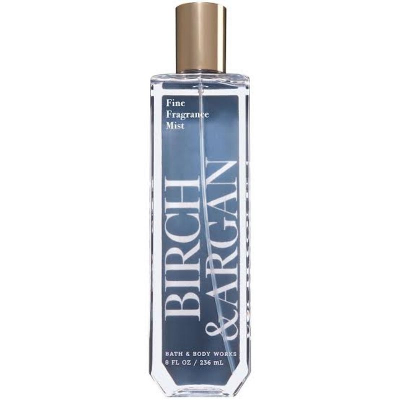 BATH &amp; BODY WORKS BBW BIRCH &amp; ARGAN FINE FRAGRANCE BODY MIST 236 ML PENGHARUM BADAN MIST LOTION SHOWER GEL BODY CREAM HAND CREAM SHOWER GEL BODY CREAM LOTION MIST WASH WALLFLOWER ROOMSPRAY SCENTPORTABLE GENTLE GEL DEEP CLEANSING GENTLE FOAMING CREAMY LUXE