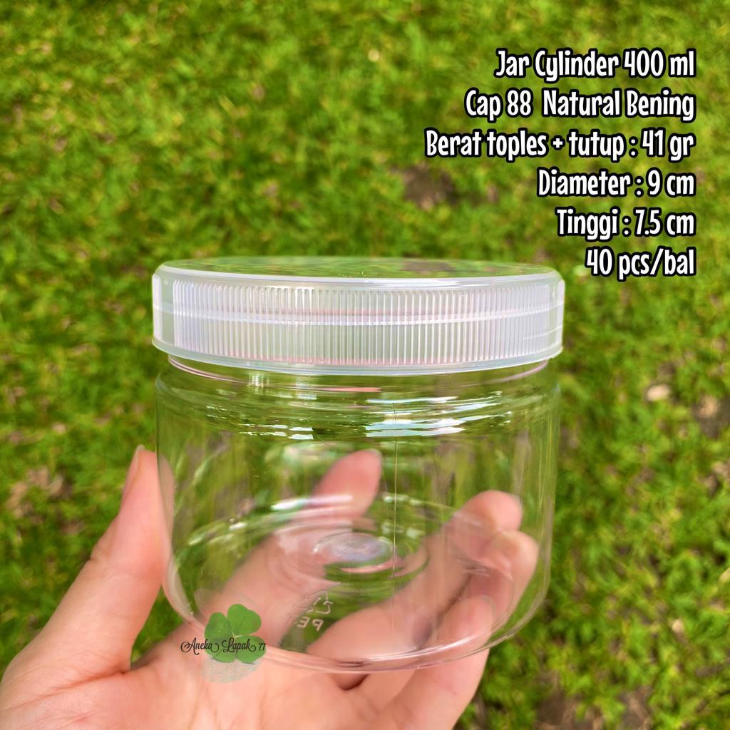 Toples Jar 400 ml ekonomis toples plastik kue kerupuk cookies murah