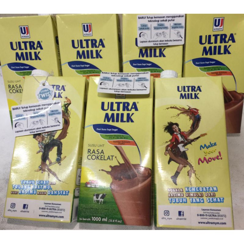 Susu ULTRA MILK Cokelat 1000ml | Susu UHT Coklat