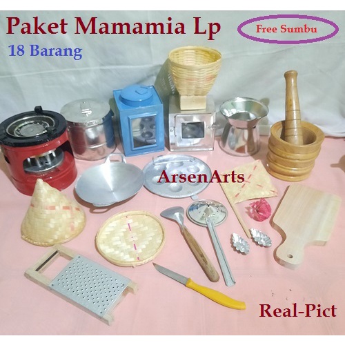 Mainan Masak Masakan Paket Mamamia Lumpang Versi Mini Mainan Anak Perempuan - Kitchen Set - 18 Mainan