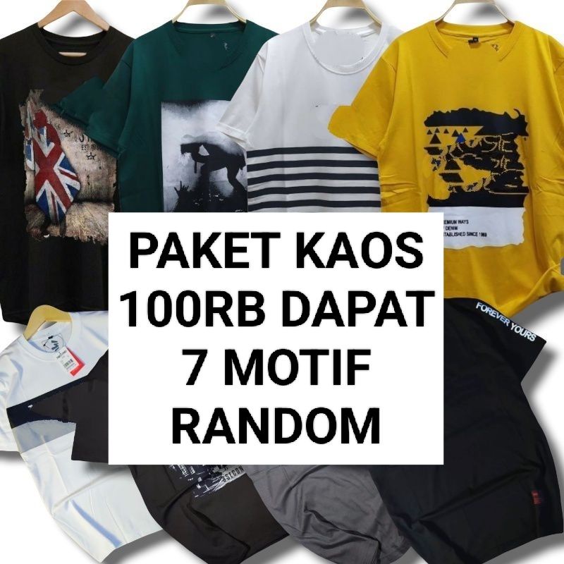 PAKET KAOS 100RB DAPAT 7KAOS DISTRO