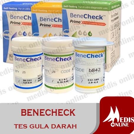 Alat Cek Darah - Benecheck PRIME Test Strip Gula Darah (Glukosa) / Benecheck / Strip Gula Darah / St