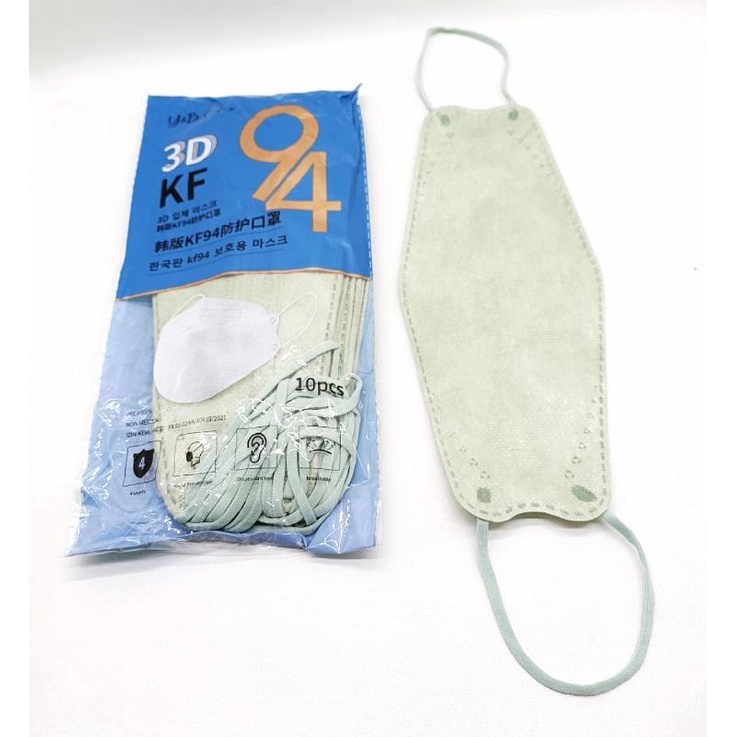 KF94 Mask Masker KF94 Hijau Matcha KF94 Hijau Mint isi 10 pcs