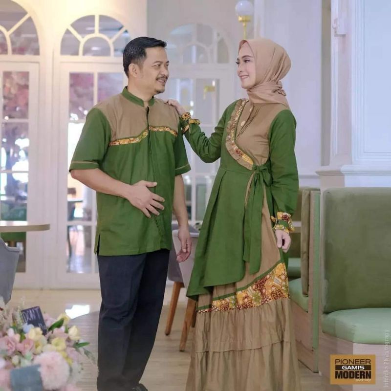 P.n Fashion Gamis Koko Couple Sarimbit PN-SRB1505 Hijau