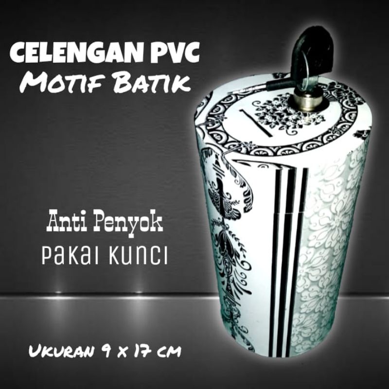 celengan PVC motif batik