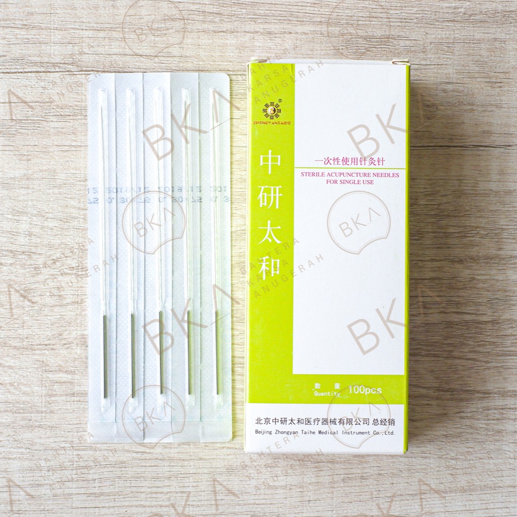 Jarum Akupuntur Zhongyan Taihe (Tanpa Selongsong) isi 100