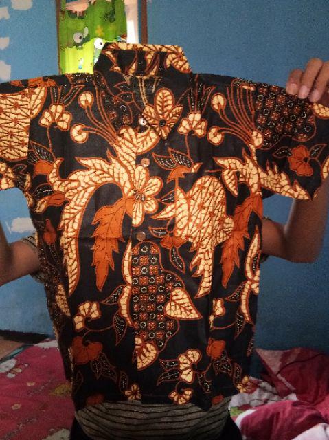 Kemeja Batik Anak Laki-laki Usia 1-8 Tahun//batik Motif B//seragam Batik Anak