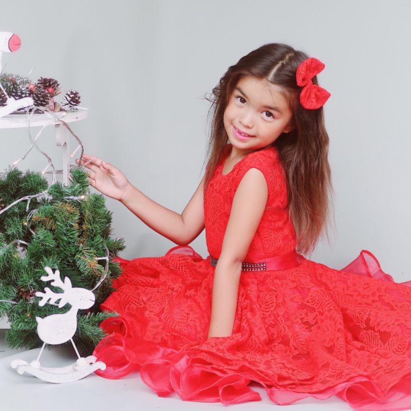 DRESS ALICE / DRESS ANAK PEREMPUAN MURAH / DRESS NATAL MURAH / DRESS NATAL ANAK MURAH / DRESS IMLEK ANAK / BAJU NATAL ANAK MURAH / KOSTUM NATAL