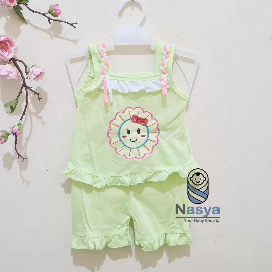 [N-084] Baju Bayi perempuan setelan celana pendek (3-6 bulan) - naomi