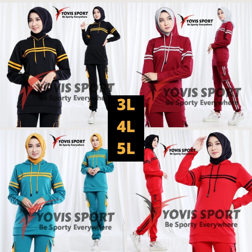 Setelan Olahraga Senam Wanita Baju Zumba Aerobic Jumbo Terbaru Pakaian Olahraga Kekinian Muslim Musl