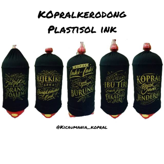 Kerodong lovebird kopral original sablon plastisol